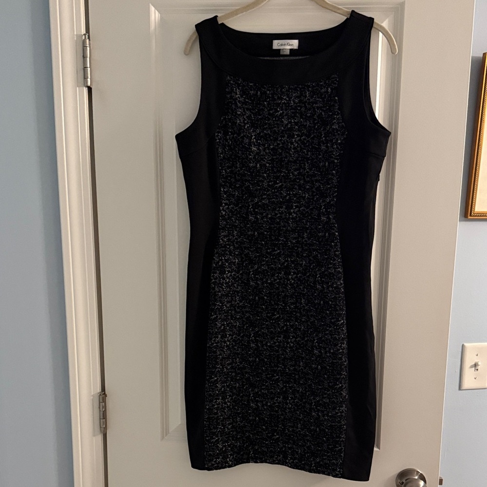 Calvin Klein Black and Charcoal Mini Dress